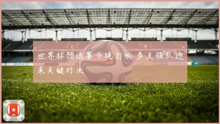 世界杯预选赛今晚打响 多支强队迎来关键对决
